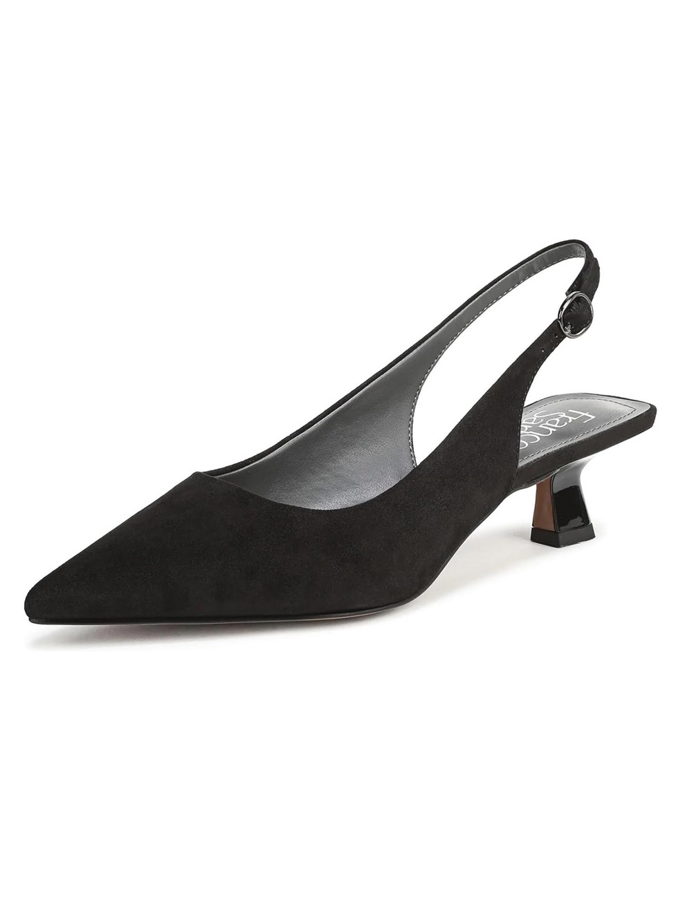 NEW Franco Sarto Jaden black suede slingbacks 8